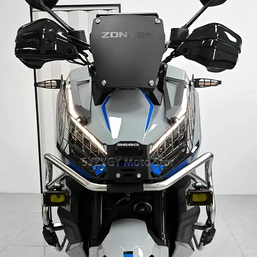 Pour ZONTES Pour Moto 368G Cache Antibrouillard Métal Housse De