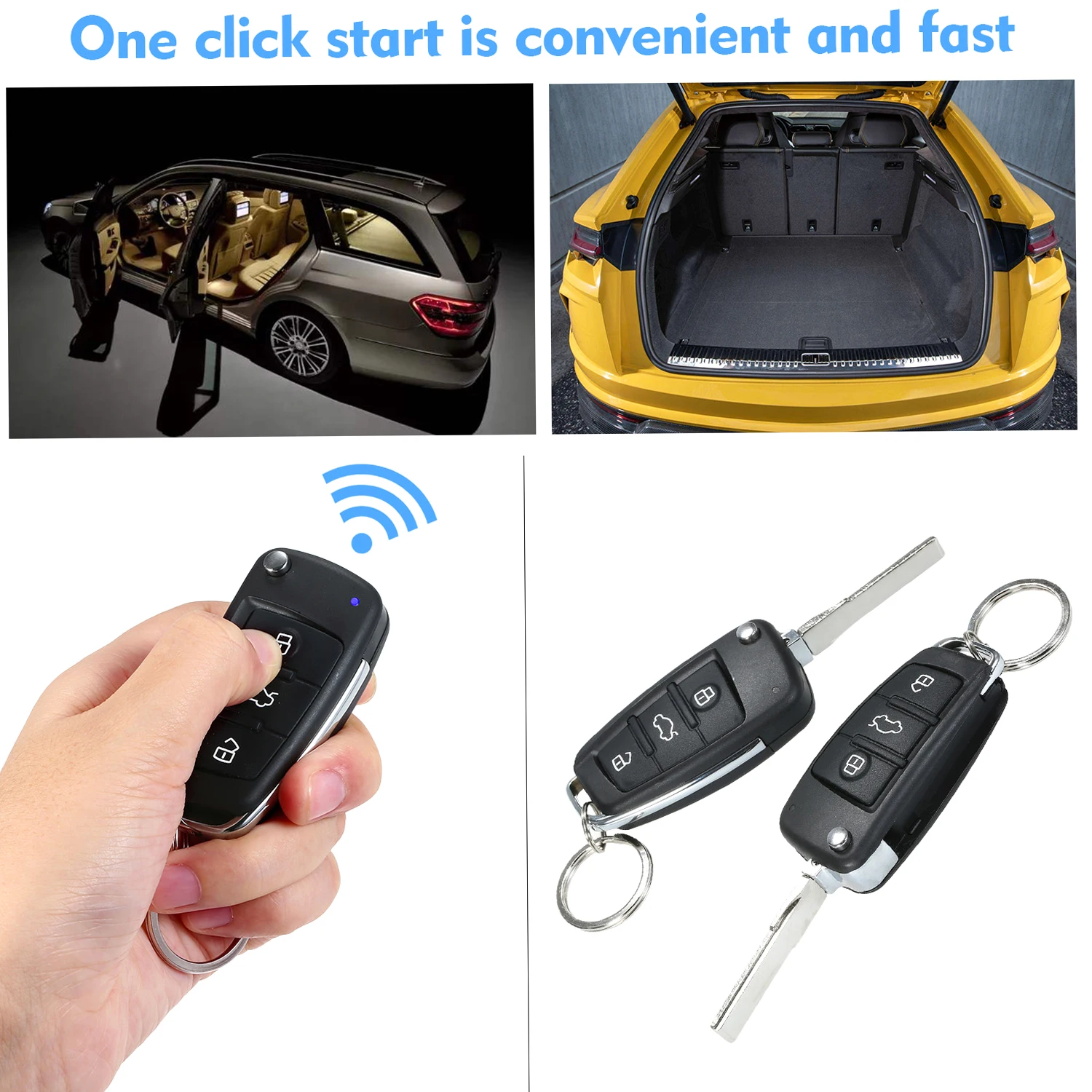 Kit Chiusura Centralizzata Con Telecomando Per Auto - Sistema Keyless Entry Universale Con Apertura Bagagliaio - Foto 10