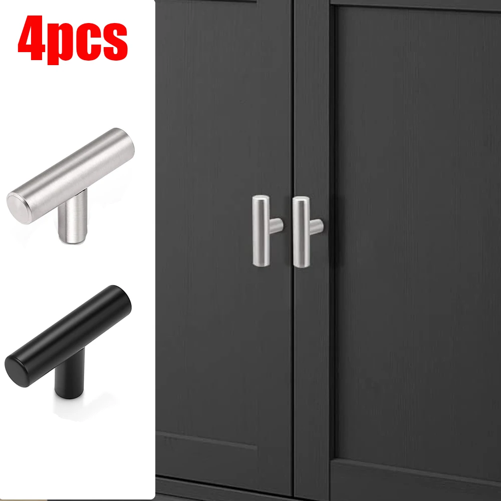 Cabinet handles 4Pcs T-Bar Cabinet Pull Drawer Knobs Kitchen Drawer Handles with Screws