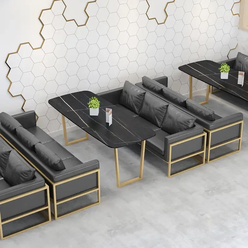 

H94 Nordic bar clear bar rest area coffee restaurant casual commercial wall sofa card seat negotiation dining table and chair