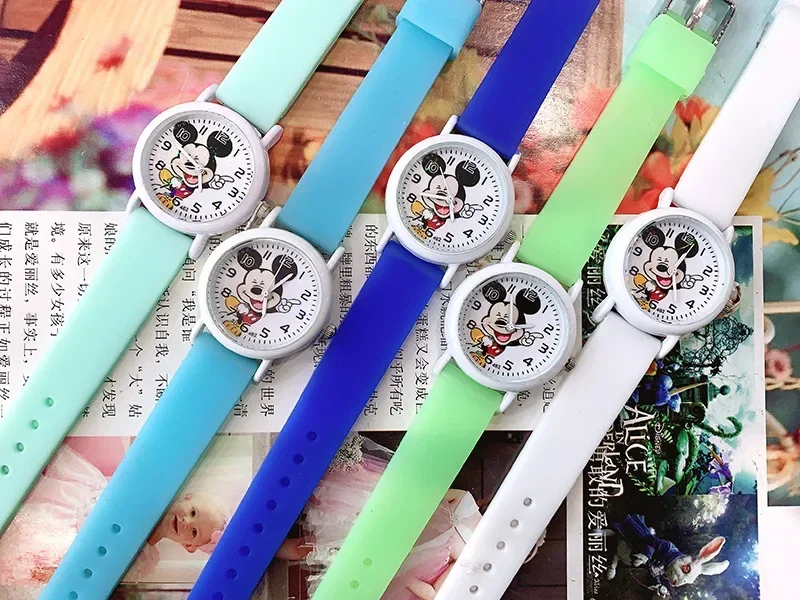 Disney Mickey Mouse Cartoon Kids Watches Waterproof Soft Silicone Watch Band Luminous Children Quartz Watch for Boys Girls Gifts 2