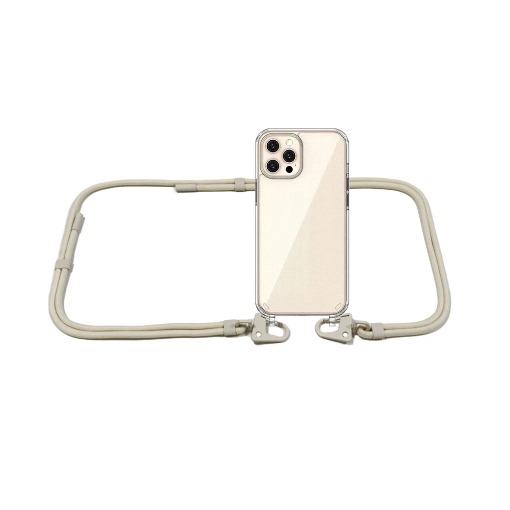 Luxury Crossbody Necklace Strap Lanyard Cord Soft Phone Case with XOUXOU Rope Cover