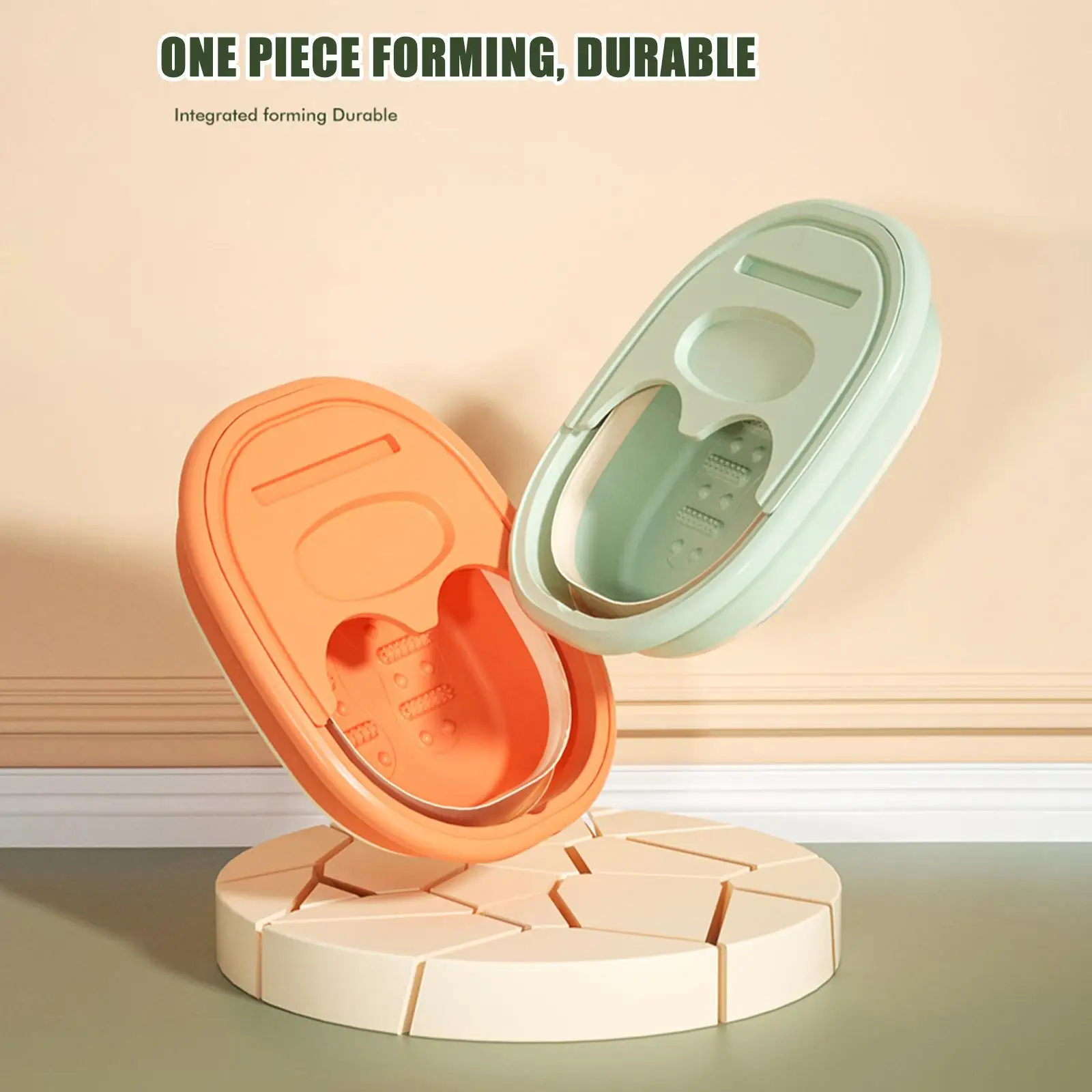 Foldable Foot Bath Bucket Massage Foot Wash Basin Home Laundry Tub Bucket Children's Bath Basin Portable Soak Tub Lid