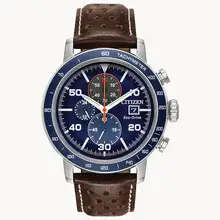 

Japanese Quartz CITIZEN Watches for Men Multi-function Six-Pin Chronograph Date Simulation Fine Leather Casual Wrist Watche