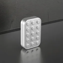 Metal Fidget Slider - Strong Magnetic Sensory Stress Relief Toy - No plug (Silvery)