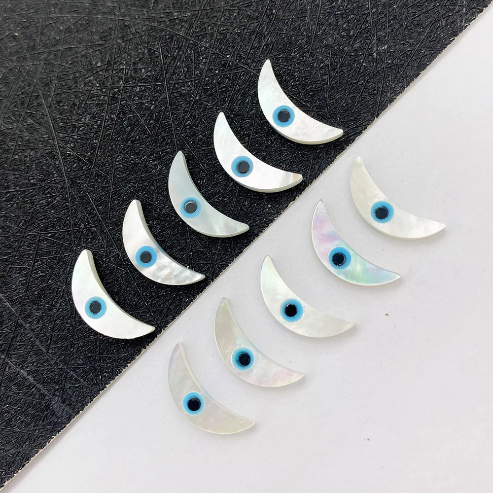 

3pcs/bag Moon Shaped Beads Natural Seawater Shell Pendant Charm Making DIY Creative Necklace Bracelet Jewelry Accessories