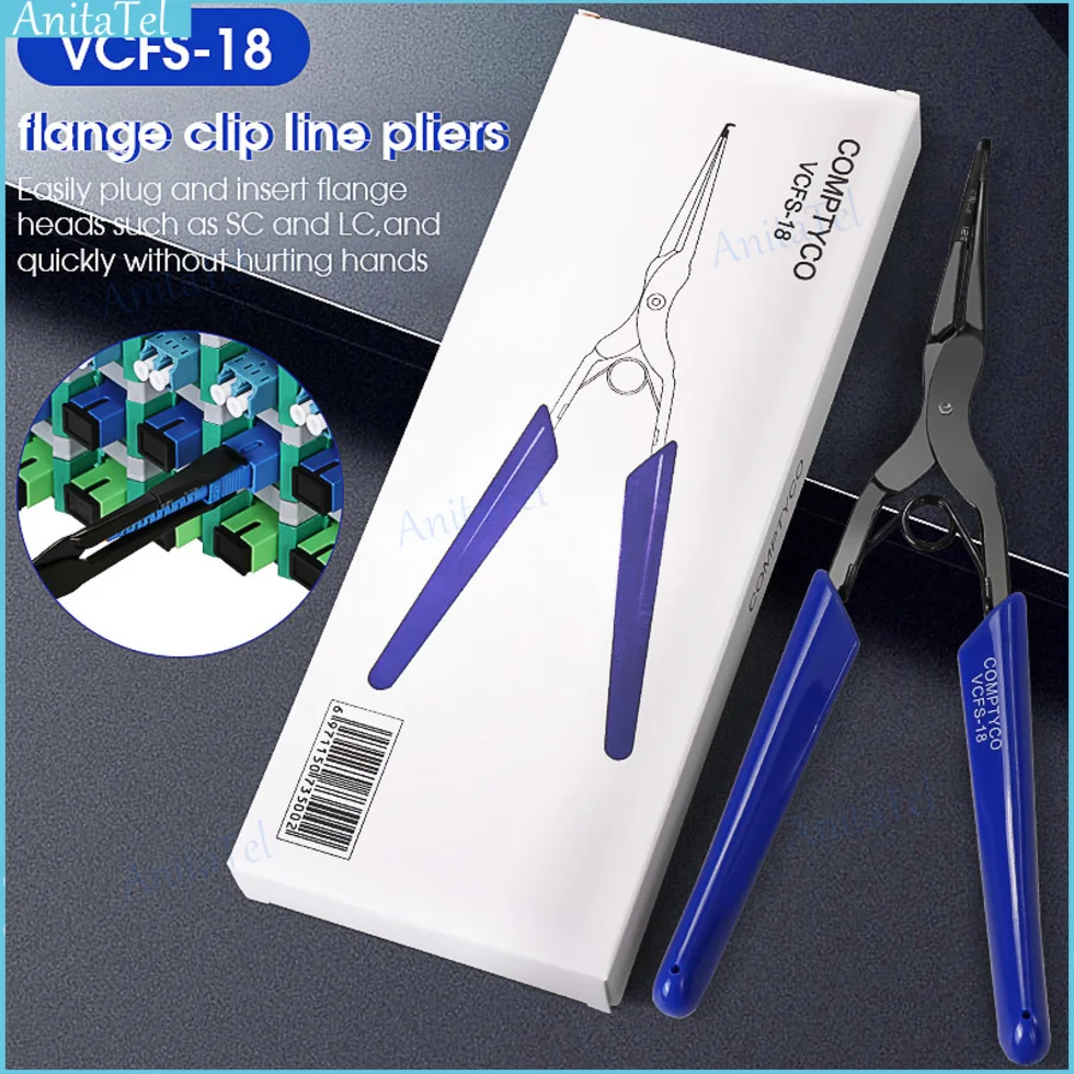 

COMPTYCO VCFS-18 Fiber Optic Connector Plug & Clamp Pull Tool FTTH Fiber Optic Room Tools Fiber Stripper Flange Clip Line Pliers