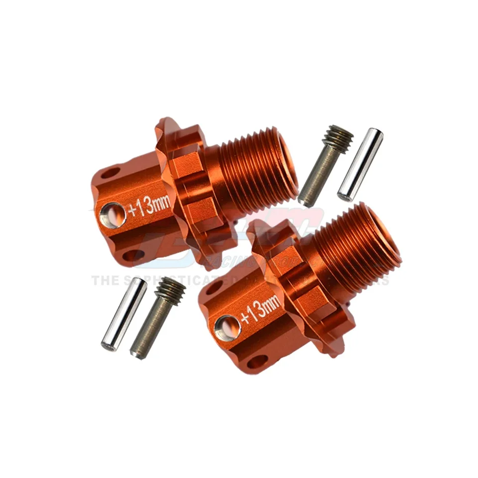 thumbnail image 2 of Red Aluminum 17mm Splined Wheel Hub Hex Adapters - 4pc Set For Traxxas E-REVO 2.0 VXL 2 of 13