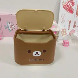 Kawaii Rilakkuma Cute Anime Cartoon Mini Storage Basket and Desktop Organizer - 18X13X12.5cm (B)