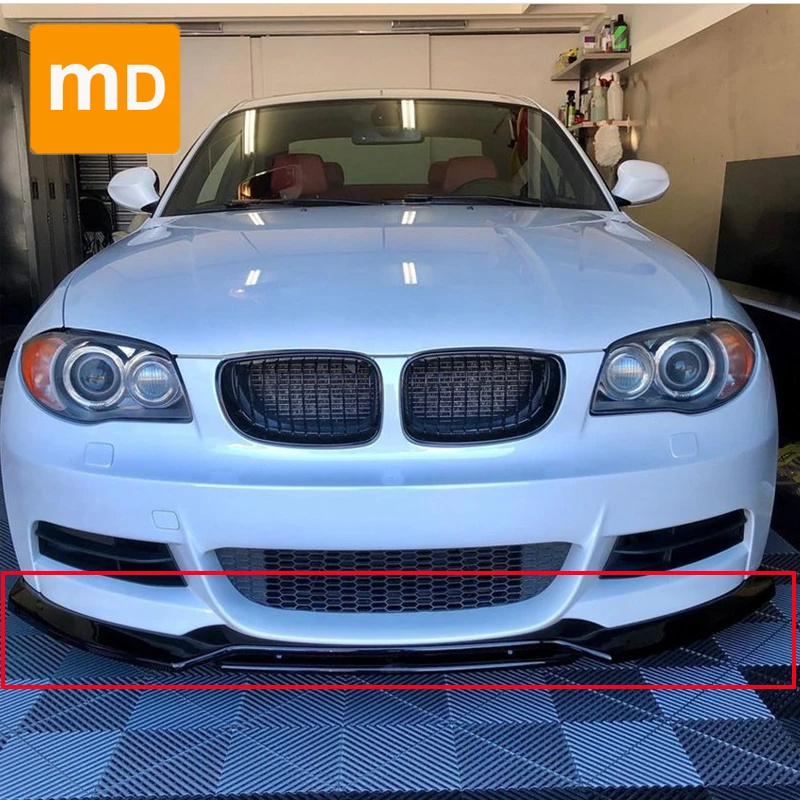 

Блеск Черный передний бампер для губ Диффузор спойлер Сплиттер Комплект защиты для 2008-2013 BMW1 серия E82 E88 обновленные автомобильные аксессуары