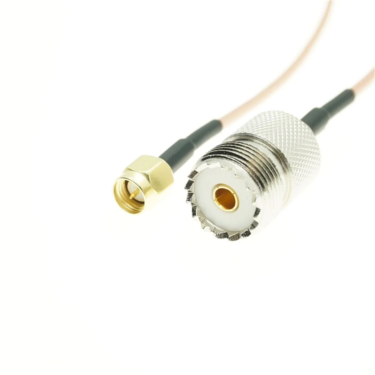 

UHF SO239 Female jack to SMA Male Plug Crimp Connector RG316 Cable Jumper Pigtail