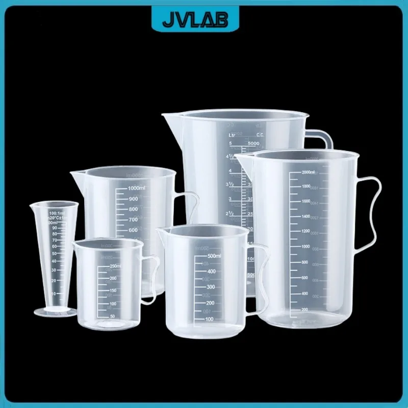 5 pcs/lot 1000ml Capacity Clear Plastic Graduated Laboratory Measuring cup PP measuring cylinder with handle kitchen baking tool