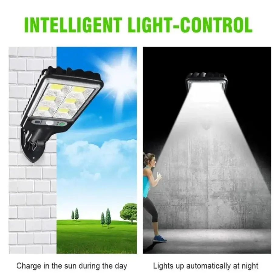 1 Pcs New COB/LED Solar Light Outdoor Lamp Powered Sunlight Wall Waterproof Motion Sensor Street Garden Decoration Outdoor Tool