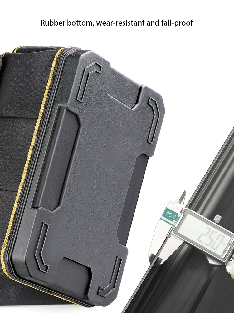 Tool bag AIRAJ Large New Multi-Function Tool Bag 1680D Oxford Cloth Electrician Multi-Pocket Waterproof Anti-Fall Storage Bag 3
