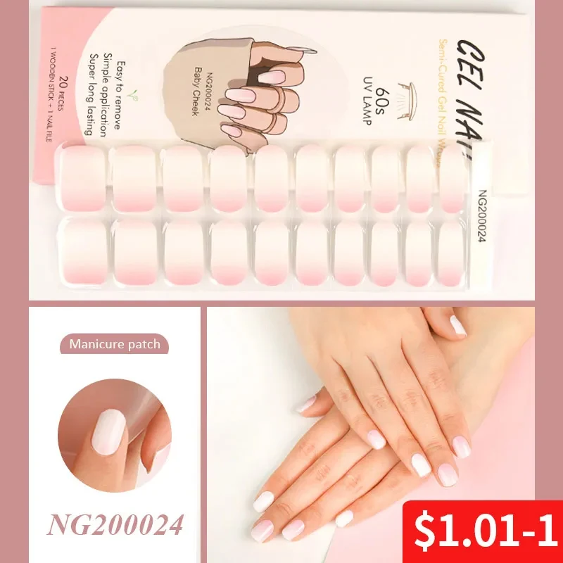 1 Boîte Autocollants De Gel à Ongles UV Naturels, Collection