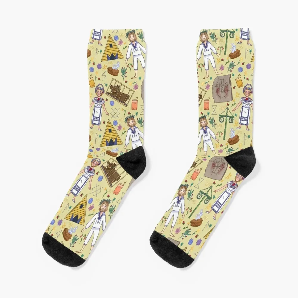 

Носки #1 с рисунком Midsommar, детские цветные мужские носки для женщин