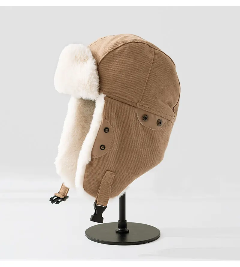 Doitbest Bomber Hats Earflap Russian Hat For Men Women Simple Winter Hat Windproof Cycling Skiing Winter Snow Hats winter hat earflap hat
