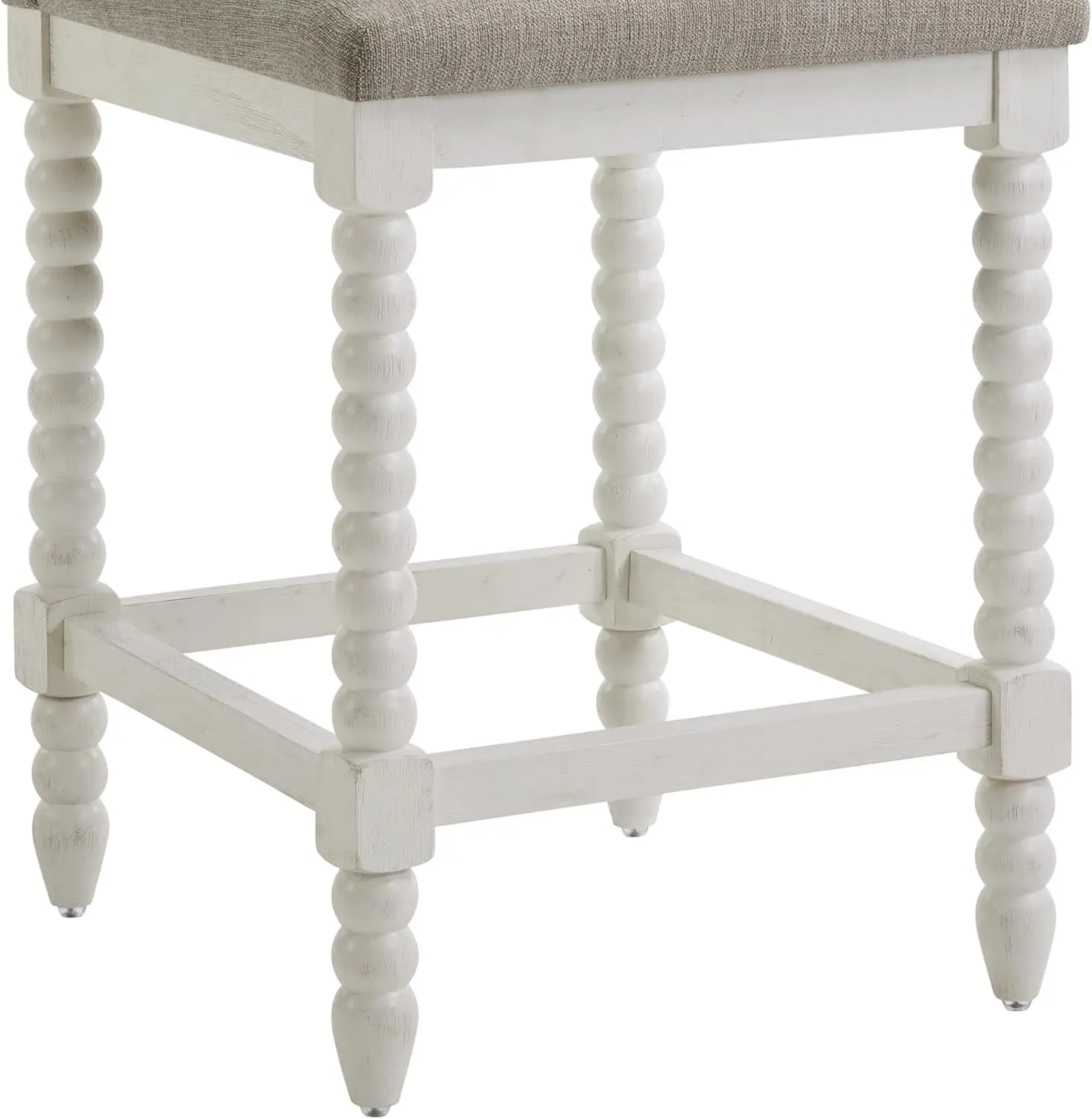 Spindle Counter Stool with Padded Spring Seat,Wooden Bar Stools Farmhouse 26 Inch Counter Height Stools Chairs with Spindle Back