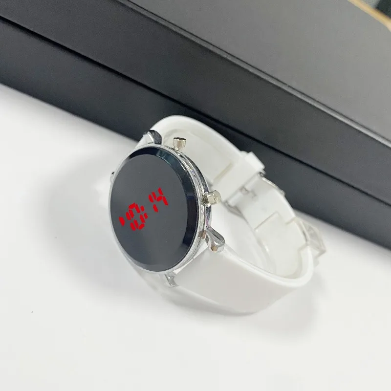 Elegant Unisex LED Watch with Silicone Strap - Stylish Digital Timepiece for Women and Men, Casual Sports Design