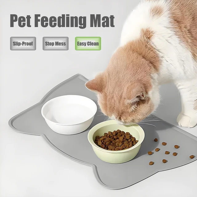 Large Size Silicone Pet Food Mat Waterproof Non-Slip Cat Dog Feeding Tray Easy Clean Dinner Bowl Mat Keeps Floor Clean Large Size Silicone Pet Food Mat Waterproof Non-Slip Cat Dog Feeding Tray Easy Clean Dinner Bowl Mat Keeps Floor Clean