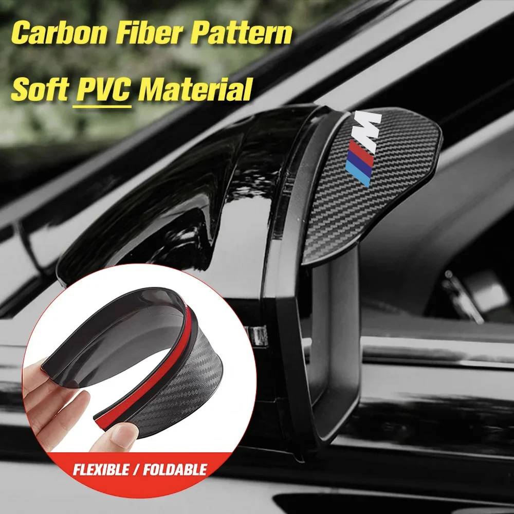 2PCS of General Motors rearview mirror rain cover carbon fiber For BMW M E34 E36 E60 E90 E46 E39 E70 F10 F20 F30 X5 X6 X1 M3 M5