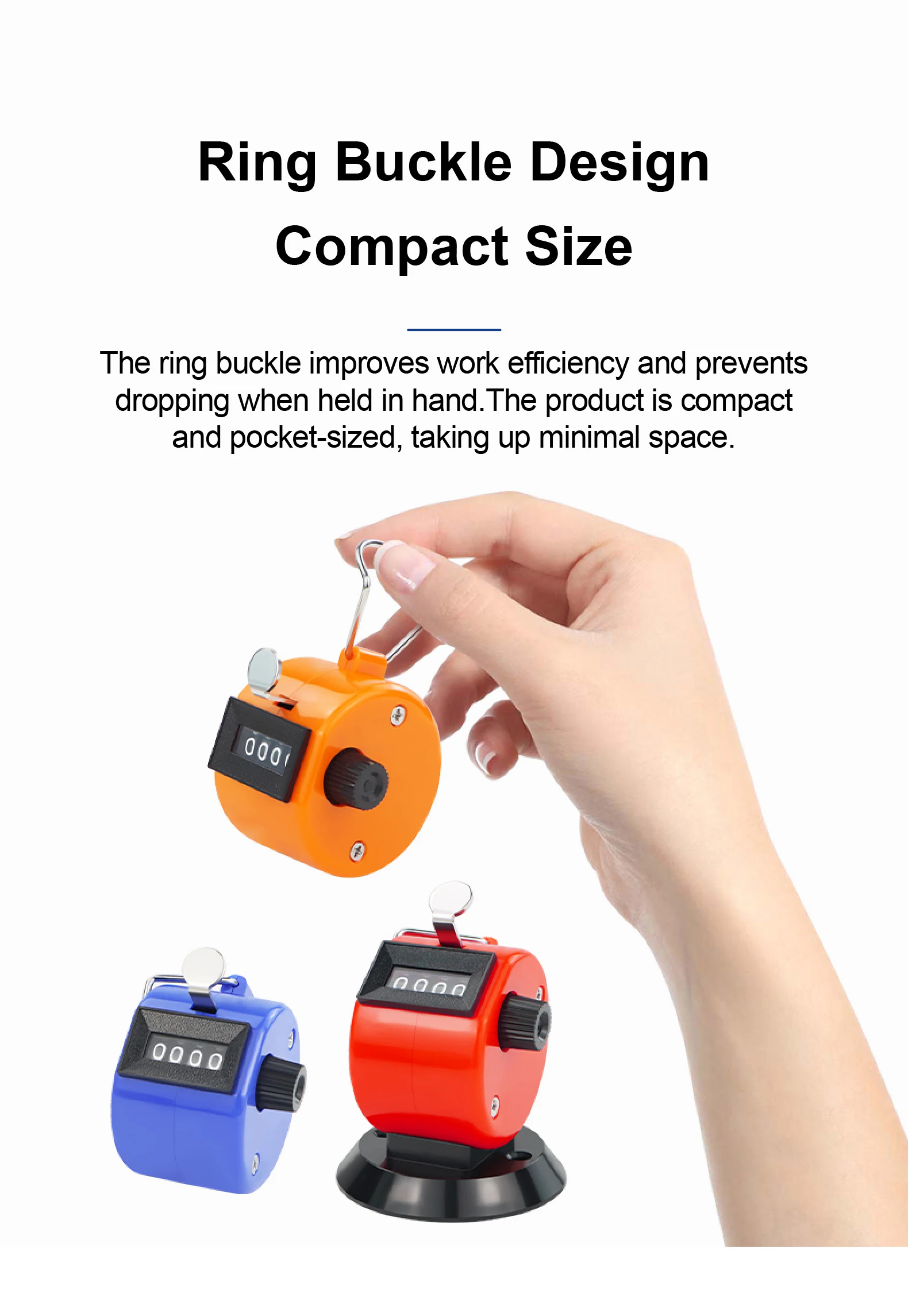 4 Digit Manual Tally Clicker Counter Handheld Mechanical People Crowd Passenger