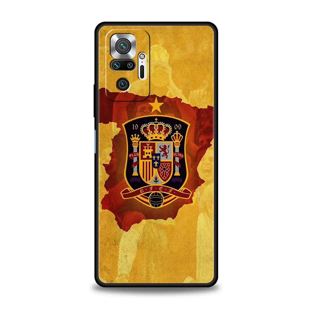 Spanish Flag Themed Phone Case - Sleek Black Design