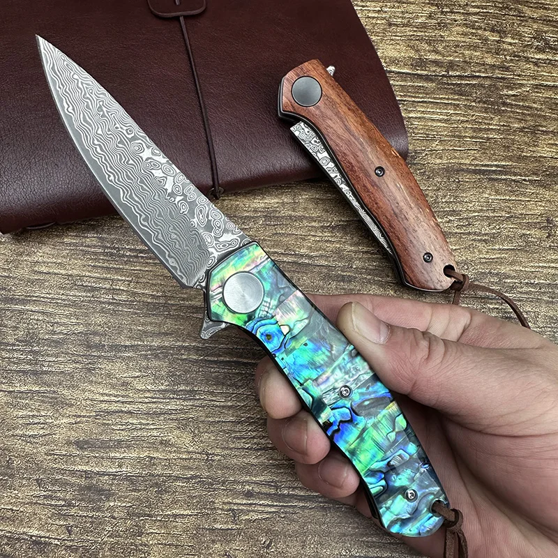 

4020 дамасский стальной складной нож ручной работы Тактический Кемпинг VG10 лезвие охотничье Выживание полезные инструменты для повседневного использования карманные ножи