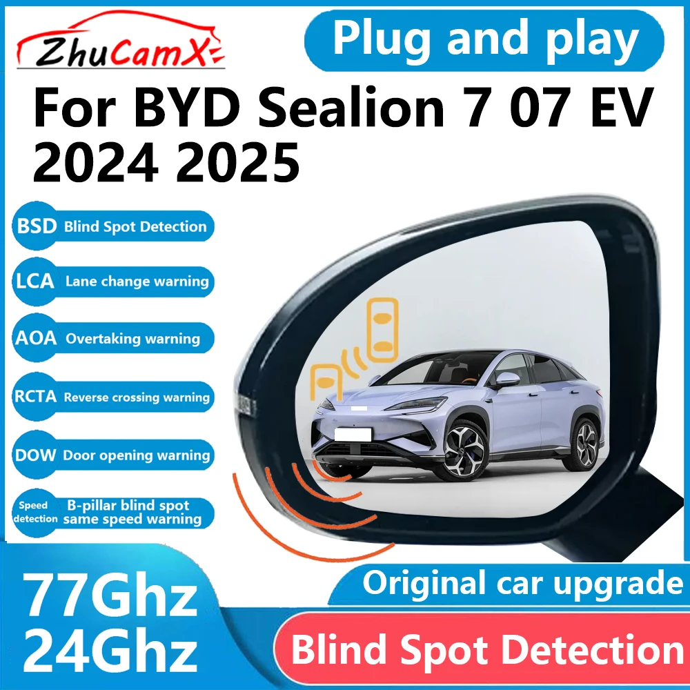 ZhuCamX for BYD Sealion 7 07 EV BSD Blind Spot Detection Sensor Radar Driving Warning Assistance System Plug and Play