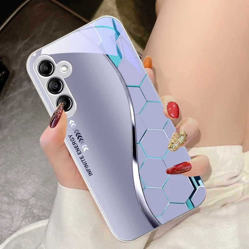 Flowing Light Honeycomb Glass Phone Case
