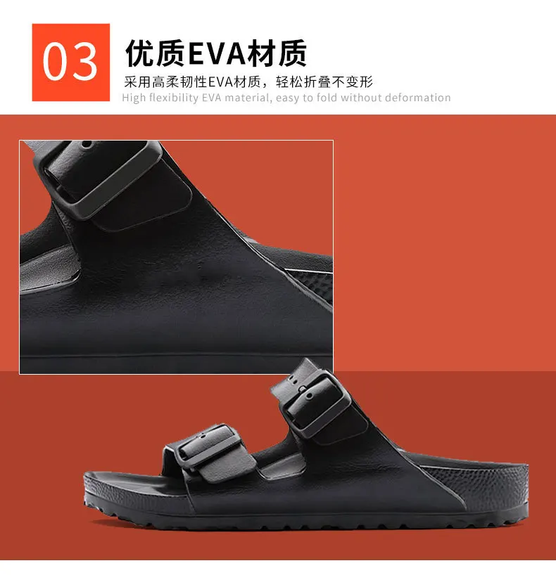 Comwarm Damenmode Sommer Hausschuhe Neue Outdoor Weiche Sohle Rutschfeste Strandsandalen Lässige EVA Rutschen Paar Haus Flache Slipper – Detail 7