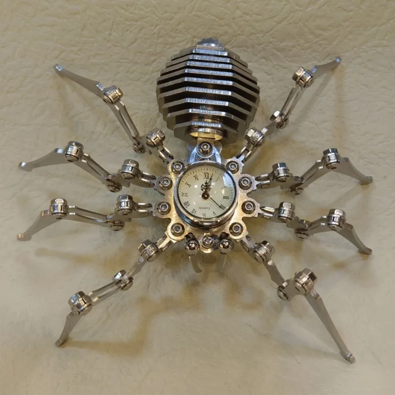 

Time Spider Stainless Steel Static Mechanical Insect Model Handicraft DIY Assembly Toy Finished Punk Ornaments