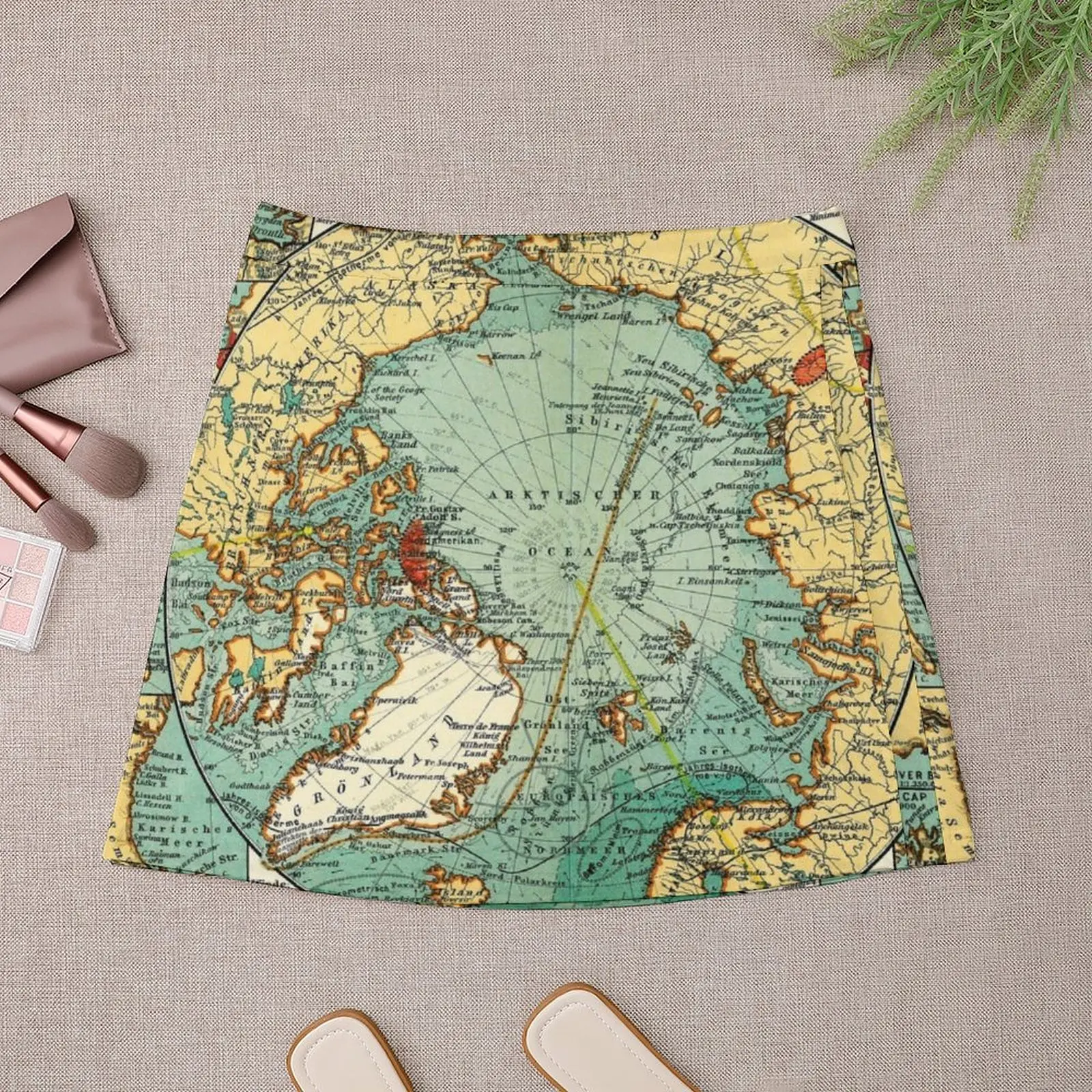 Map of the Arctic Ocean (1906) Mini Skirt women's summer clothing 2023 School uniform
