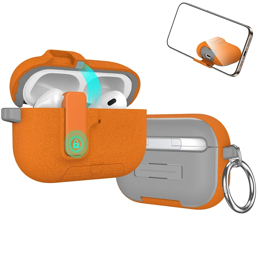 Luxury Shockproof Protective Earphone Case with Hook
