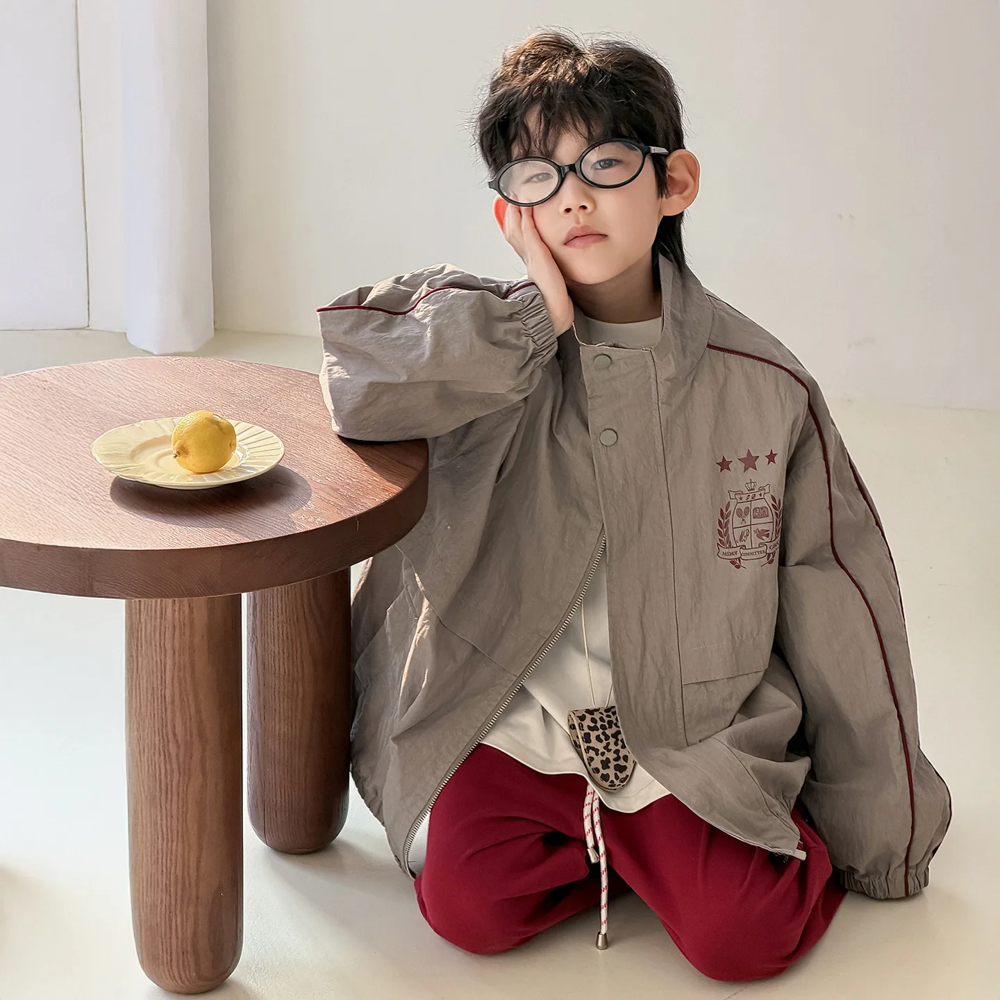 아동복 남아 코트 봄 한국 스타일 2025 신상 트렌디 패셔너블 핸섬 키즈 캐주얼 스포츠웨어 루즈 탑