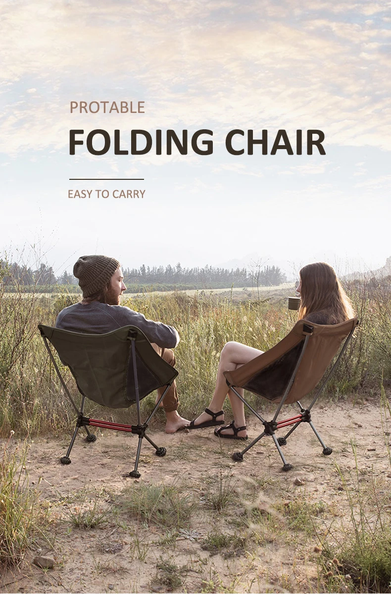 Description Picture 2 of itemNaturehike Camping Moon Chair Lightweight Portable Aluminum Alloy Seat Folding Backpack Chair Outdoor Hiking Fishing Beach Chair