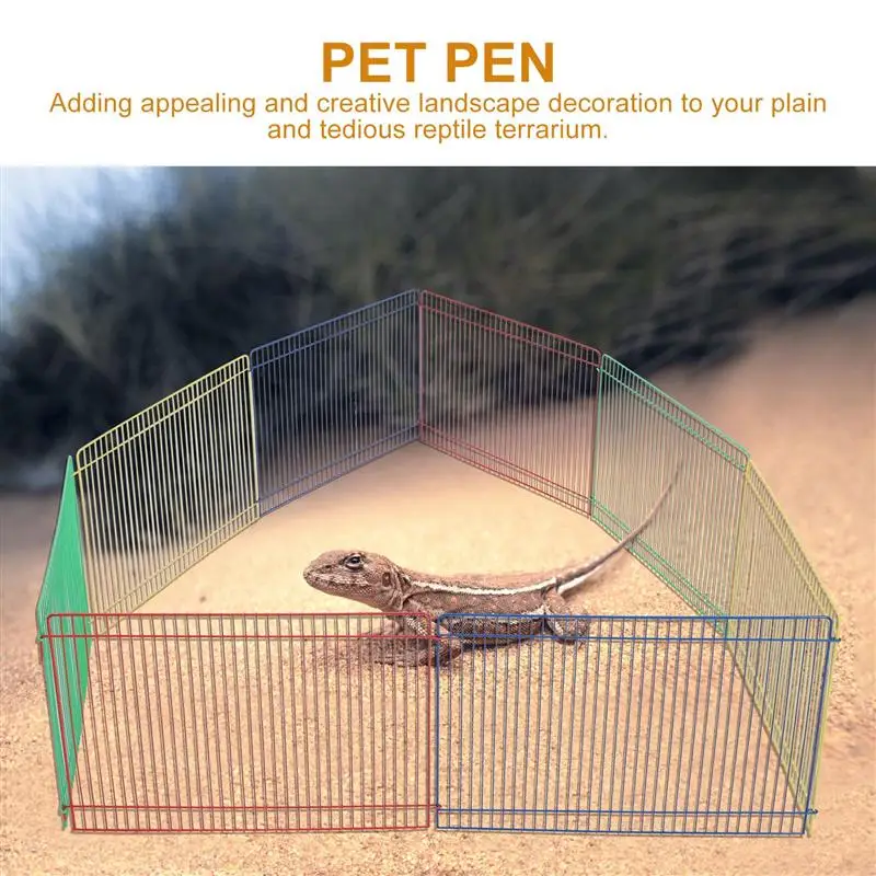 토끼 햄스터 인클로저 토끼 플레이펜 케이지, 기니피그 플레이펜 조각, 작은 동물 케이지, 다리미 와이어 펜스, 8 개