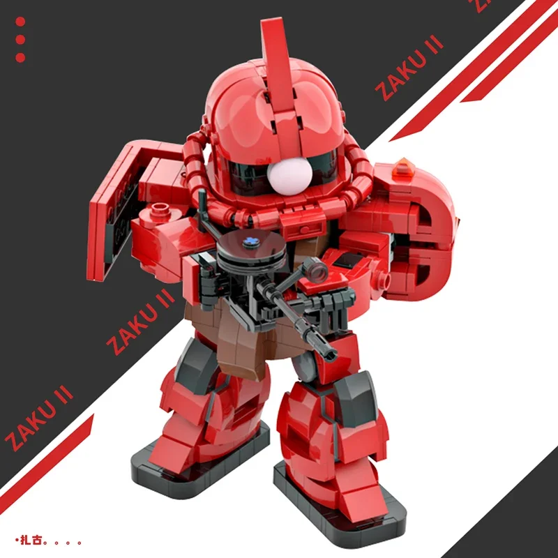 

Gobrick, аниме модель ZAKU II MOC, строительные блоки, экшн-фигурки из фильма, Минифигурки для детей и взрослых, подарки на день рождения, игрушки