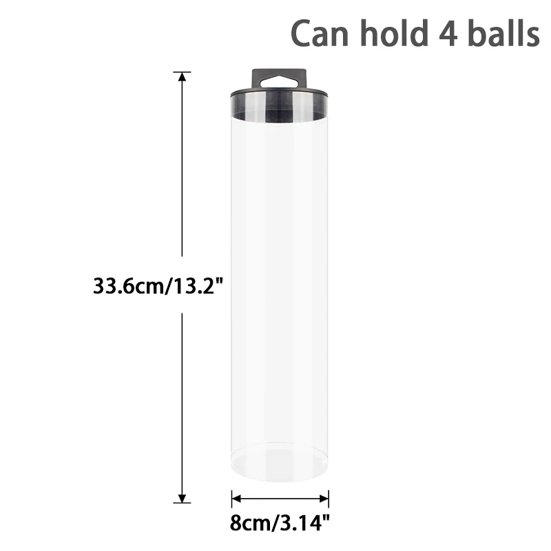 Pickleball Transparent Packaging Box Storage Box Cylindrical Plastic Tube Tennis Pickleball Display Transparent Packaging Tube