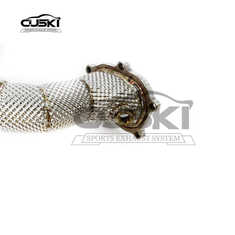 Exhaust Downpipe For RS6 4.0T 2013- High Performance Racing Car Exhaust systems Stainless Steel304 Catless downpipe