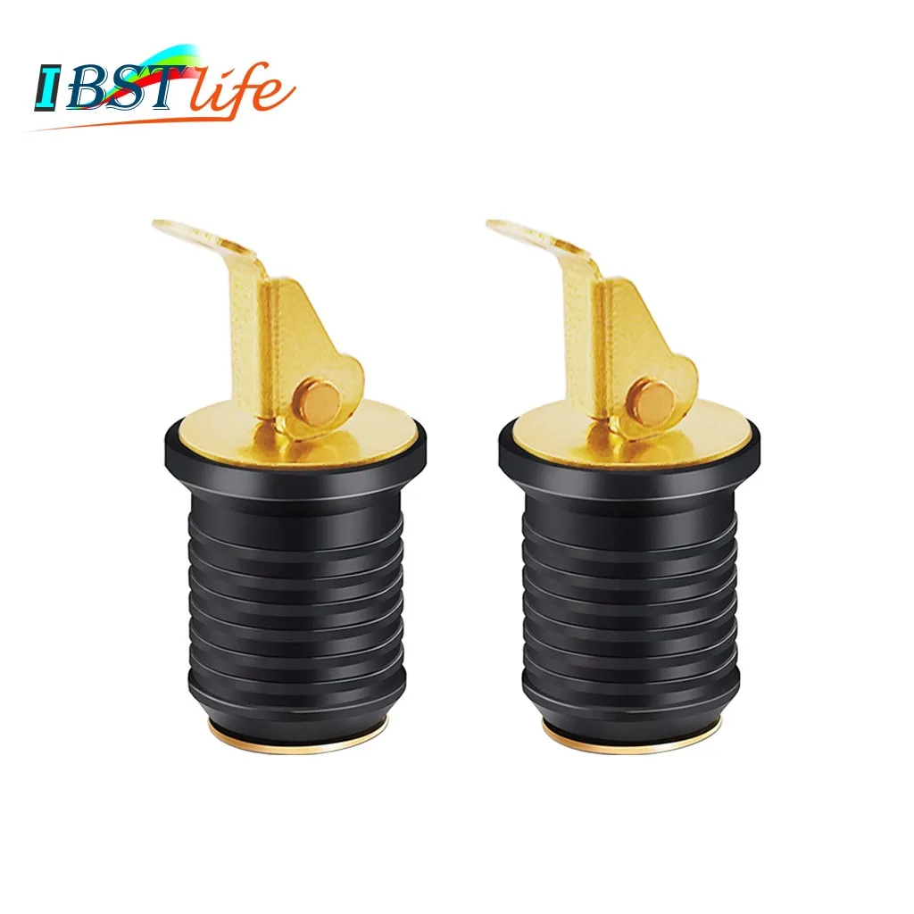 

2PCS/Lot Bait Well Plug Brass Screw Type Compression Plug Drain Plug Bung Boat Marine Coolers Hulls Expandable Rubber