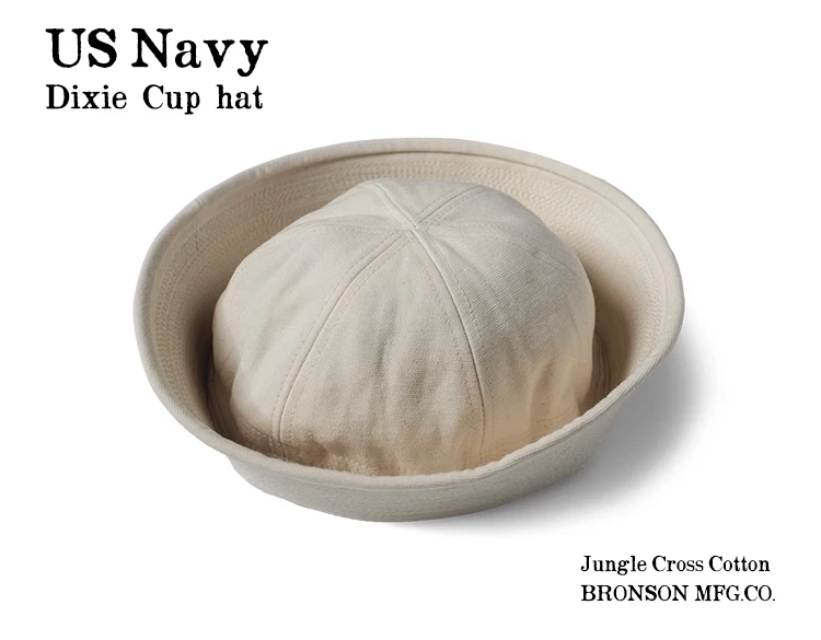 AtLast&Co アットラスト セーラーハット DIXIE CUP Bronson Navy Dixie Cup Hat Vintage Style Sailor's Bucket Cap