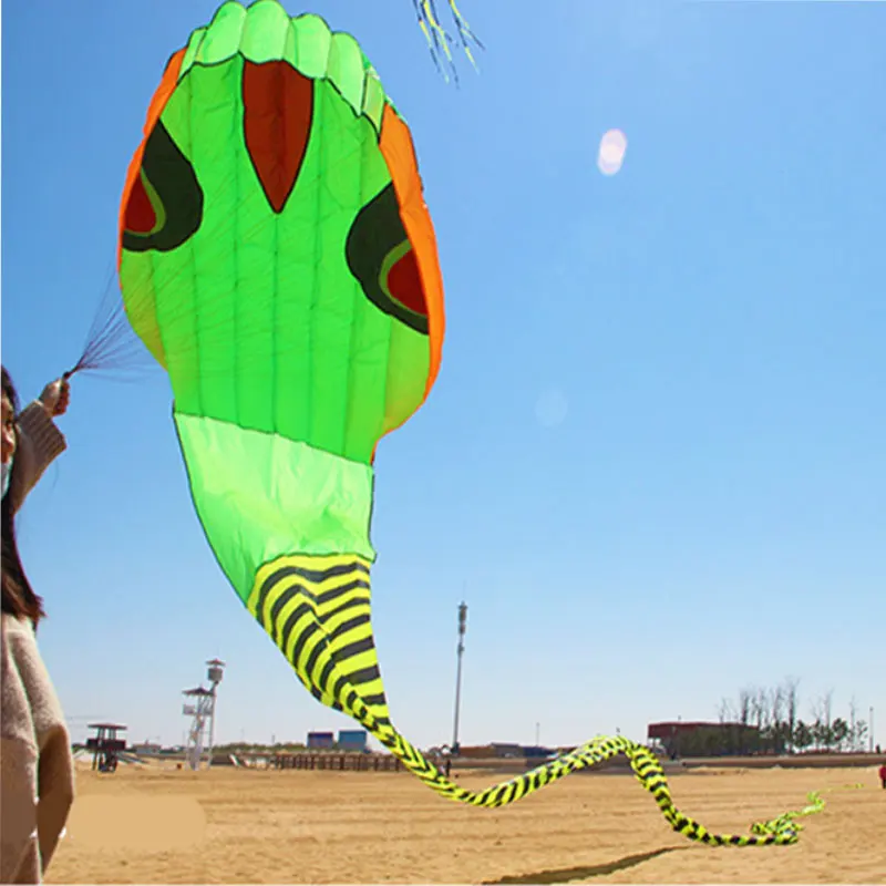 

60m Large Snake Kite Soft Kite Automatic Inflatable Animal Kite Adult Outdoor Sports Flight Tool Single Line Kite Anti-tearing