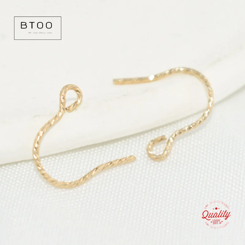14K Gold gefüllter 12,0 mm funkelnder U-Draht.020" (0,7 mm) Ohrdraht für die Schmuckherstellung Handgemacht DIY Ohrringe Zubehör Ohrringe Verschluss – Detail 12