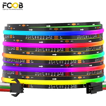 FCOB LED Light Strip Pixel Addressable 630 720 LEDs RGB Dream Full Color 12mm DC12V 24V WS2812B High Density Flexible COB Lights 1