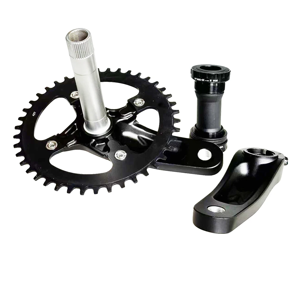 104BCD Kinder Fahrrad Kurbelgarnitur 114mm/127mm/135mm/140mm/152mm/160mm 1x Kurbel MTB Kind Kurbelgarnitur Rundes Kettenblatt für Shimano SRAM – Detail 8