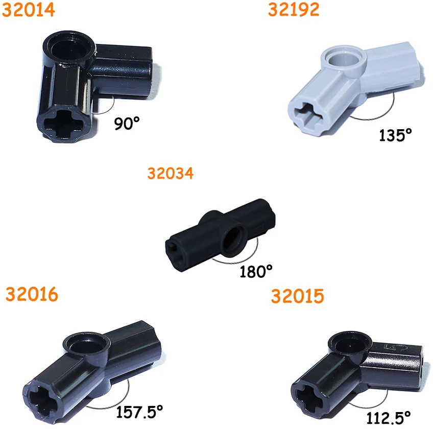 Building Blocks Technical Part MOC Driving Ring Axle Pin Bushing Shaft Bolt Hole Connector Angled Peg Cross Gift for Kids
