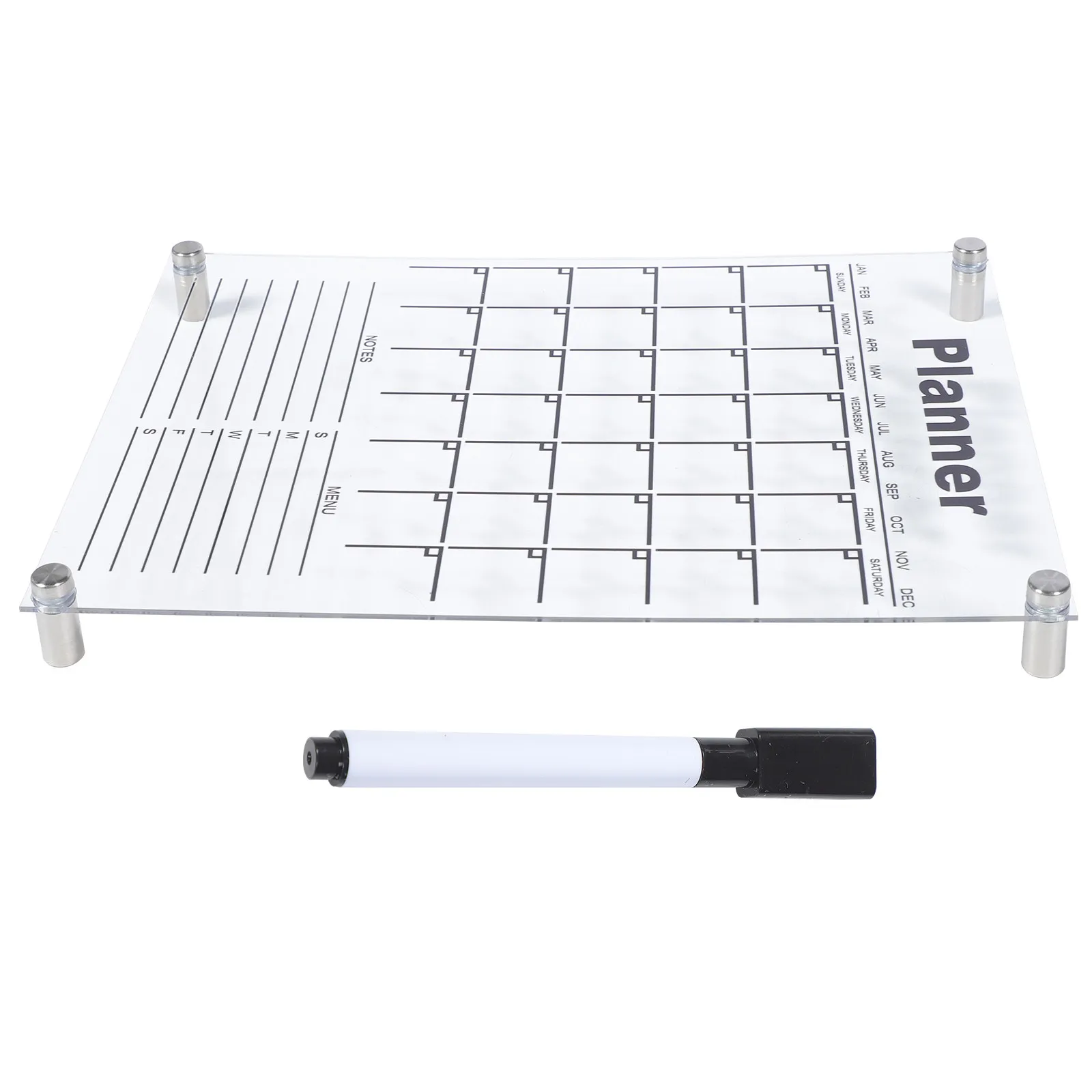 1세트 아크릴 투명 드라이 지우개 보드 가정용 데스크탑 쓰기 메시지 노트 보드 소형 경량 편리한 펜