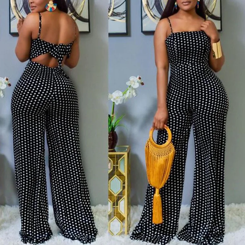 Autumn Long Rompers Women Jumpsuit Elegant Strapless Summer Sleeveless Wide  Leg Club Party Outfits Lady 2022