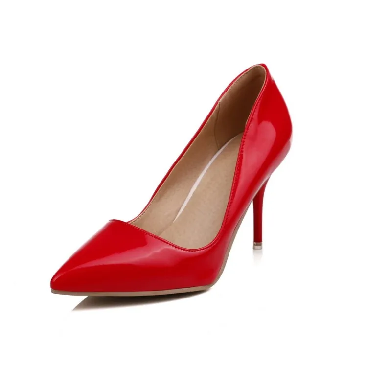 Oversize Large Size Big Size Pointy Simple Shoes Ladies High Heels